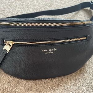 Kate Spade Black Crossbody Bag with Gold Accents